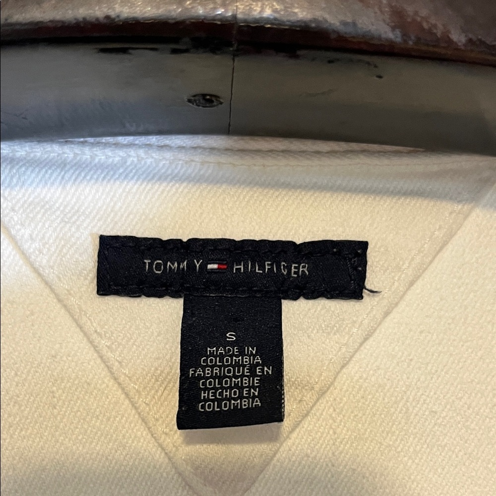 Tommy Hilfiger White Classic Denim Jacket Size S - Picture 2 of 6